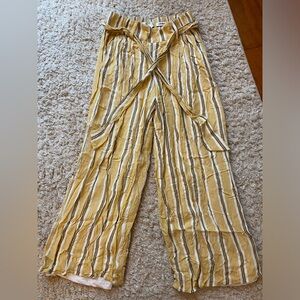 Hollister high rise wide-leg linen blend pants